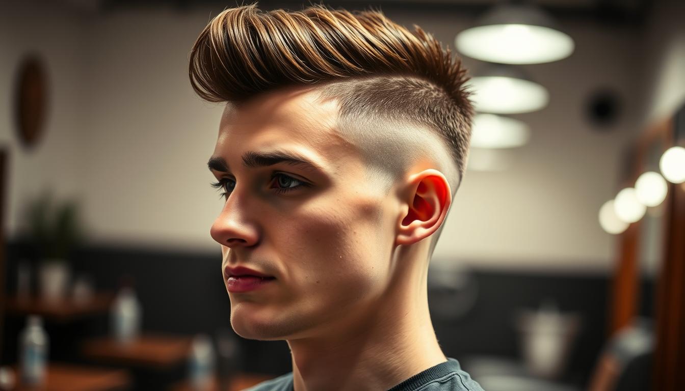 faux hawk fade